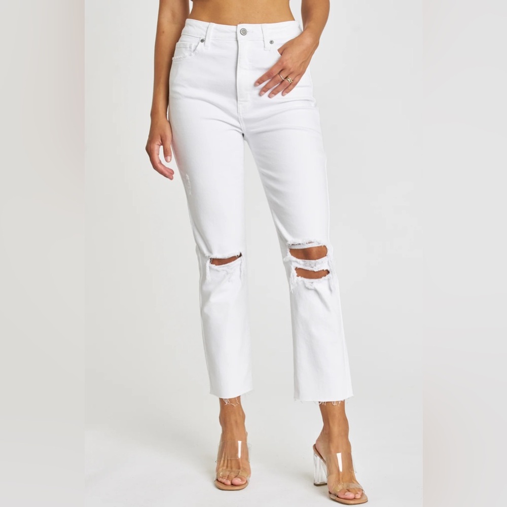 Ultra High-Rise Straight Crop Jeans Size 3